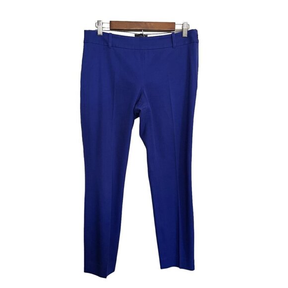 J. Crew Womens Blue Mid Rise Slim Fit Stretch Twill Minnie Ankle Pants Size 6 - Picture 2 of 8
